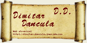 Dimitar Dančula vizit kartica